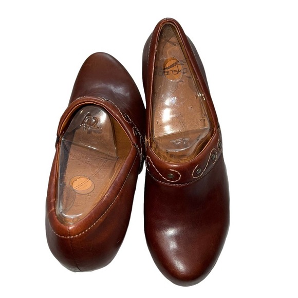 Dansko Brown Leather Mule Wood Clogs Women's Euro 42, US 11 - Picture 5 of 9